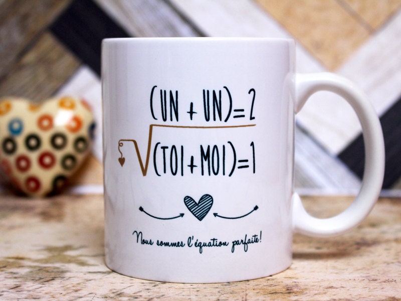 Cadeau Amoureux Mug L Equation Parfaite Etsy