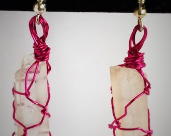 Arricraft 14 Pcs Natural Quartz Crystal Wire Wrapped Charms - 7 Color Gemstone Pendants For Jewelry Making