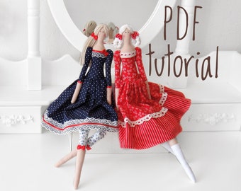 Tilda doll tutorial, digital file ukraine, How to make a textile doll with your own hands, Doll pattern, pattern PDF, Lesson for beginners