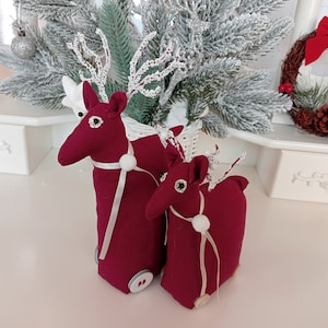 Tilda style reindeer, New Year toy, Christmas decoration, Christmas gift, soft toy, Christmas decor, Scandinavian decor, fabric reindeer