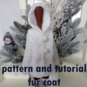 Self tutorial on sewing a coat for a doll PDF, instructions on sewing a robe for a doll, pattern of a coat and ugg boots for Tilda dolls