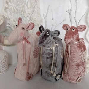 Tilda reindeer, pink shebby chic reindeer, New Year toy, Christmas gift, soft toy, Christmas decor, plush reindeer, Scandinavian decor