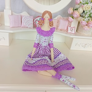 tilda doll, provence style doll, cloth doll, spring decor, rag doll, gift for mom, textile doll, handmade doll, interior doll, fabric doll