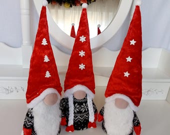 Scandinavian gnome, winter gnome, holiday decor, Swedish gnome, red gnome, fireplace decor, handmade gnome, Christmas gnome, New Year's gift
