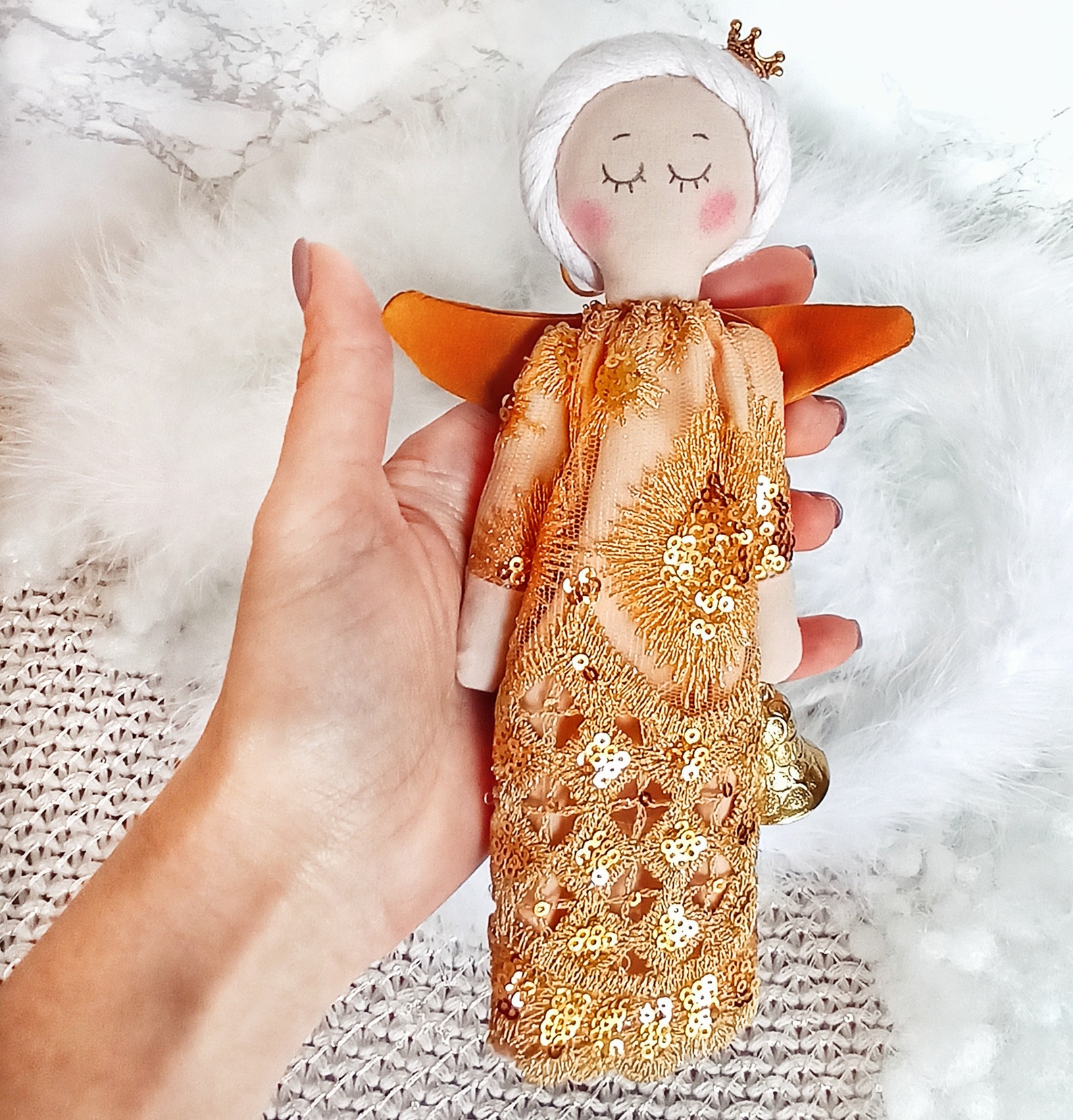 Angel Pattern PDF, Soft Doll Pattern, Angel Ornament, Rag Angel Pattern ...