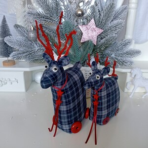Tilda style reindeer, New Year toy, Christmas decoration, Christmas gift, soft toy, Christmas decor, Scandinavian decor, fabric reindeer