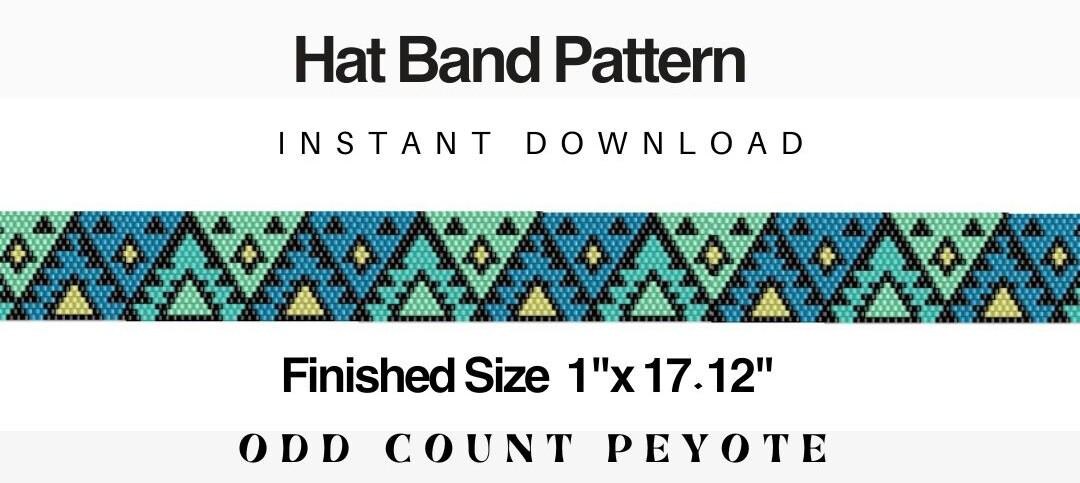 HAT BAND Pattern - Instant Download Peyote Hat Band Pattern/non-loom ...