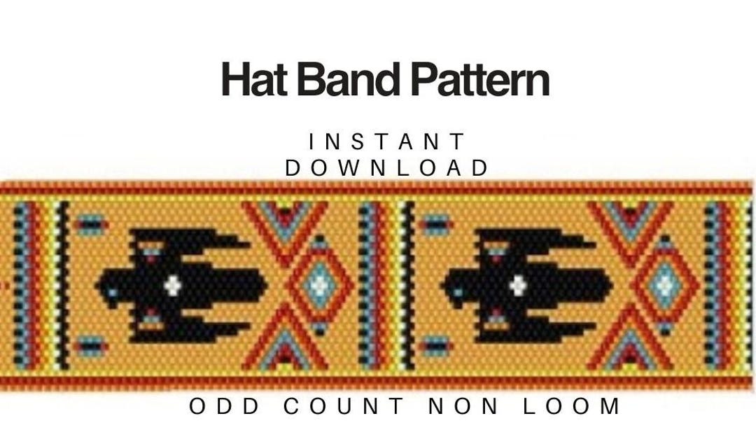 HAT BAND Pattern-instant Download/non-loom/odd Count Peyote - Etsy