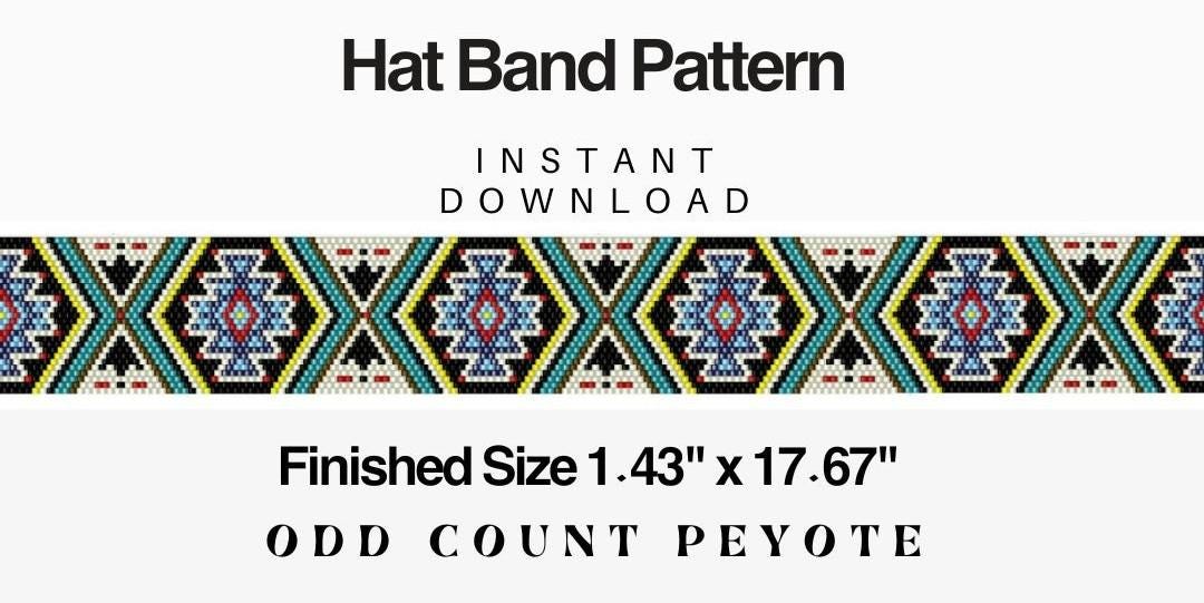 HAT BAND Pattern- Instant Dowload Non-loom/odd Count Peyote - Etsy
