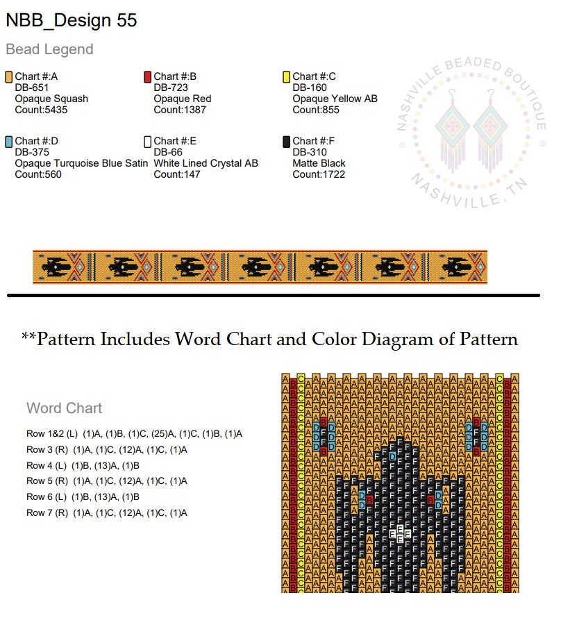 HAT BAND Pattern-instant Download/non-loom/odd Count Peyote - Etsy