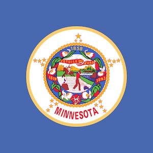 Minnesota State Flag Decal  28&quot; x 18&quot;