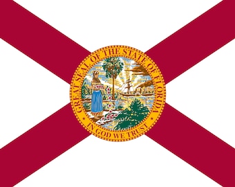 Florida State Flag Decal  28&quot; x 18&quot;