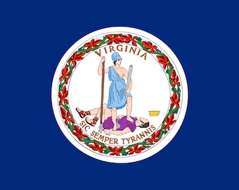 Virginia State Flag Decal  28&quot; x 18&quot;