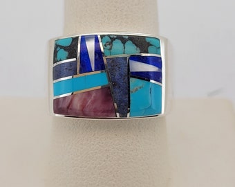 Sterling Silver Men's Navajo Native American Southwest Ring (free domestic shipping)