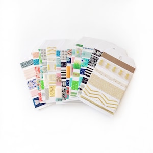 Washi Tape Samples on Tags, Over 15 inches