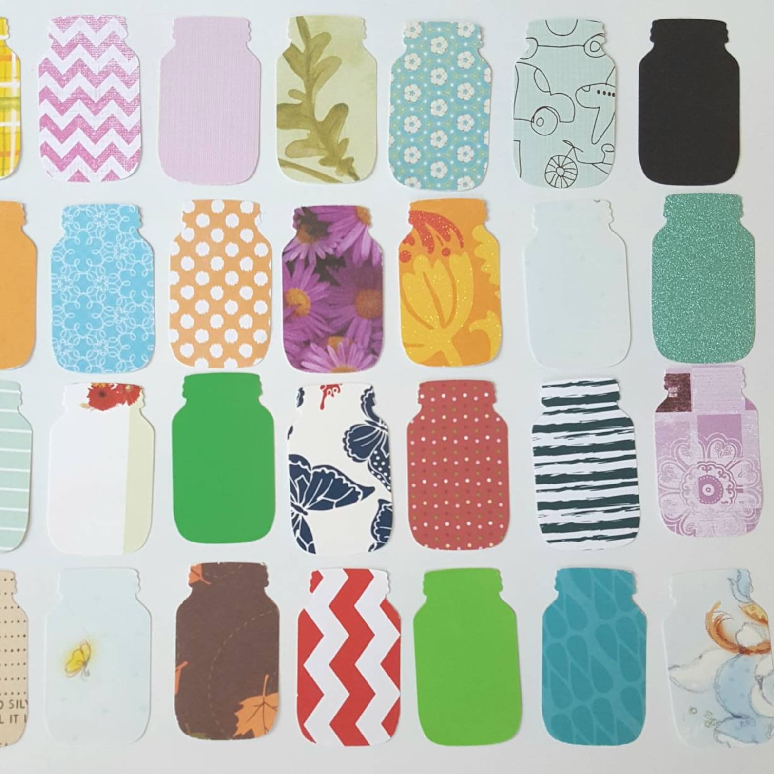50 Paper Mason Jars Cutouts. Mason Jars Die Cuts. 50 Mason Jars