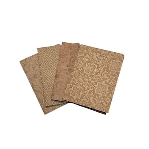 Mini file folders with inside pockets, set of 4 cardstock inserts, 4 different designs, 4x3 inches each.