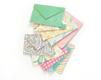 Set of 6 Mini Envelopes, Envelopes Made of Cardstock Paper, Bundle of 6 ...