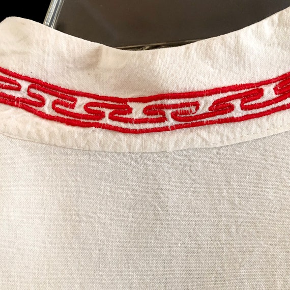 VTG. Embroidered Boho Reindeer Folk Tunic Blouse - image 7