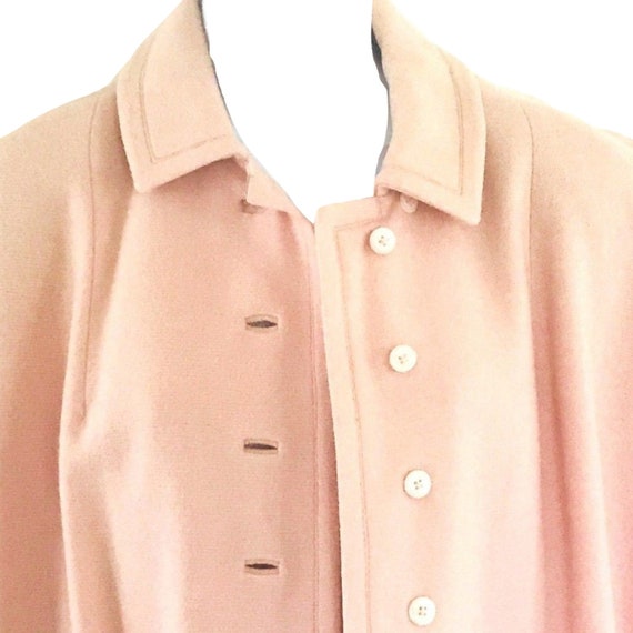 VTG. 50s Baby Pink Tailored Lambs Wool Swing Coat
