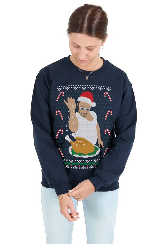 Salt Bae Christmas Sweatshirt Sweater Jumper Top Xmas Festive Etsy