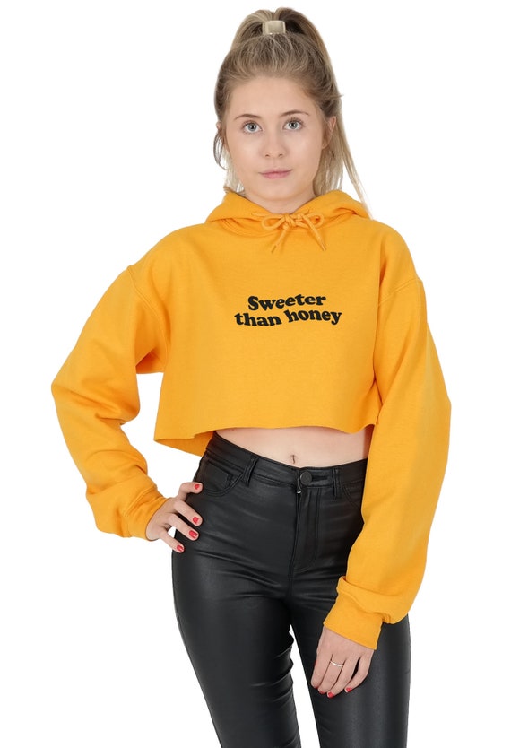 honey crop top hoodie