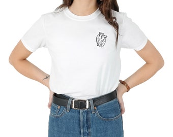 Anatomical Heart Pocket T-shirt Top Shirt Tee Fashion Blogger Grunge Cute Love Real