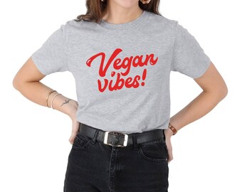Vegan Vibes T-shirt Top Shirt Tee Fashion Retro 90's