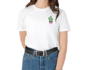 Cactus Pocket T-shirt Top Shirt Tee Fashion Blogger Grunge Cute