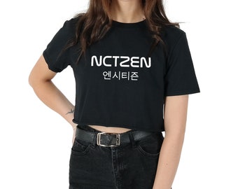 NCTZEN Crop T-shirt Top Shirt Tee Cropped Fashion Kpop NCT Fandom Taeyong