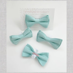 SALE Dog bowtie cat bowtie Pet bowtie Ready to ship bowties-Mint bowtie-Aqua dog bow tie Holiday dog bowtie image 1