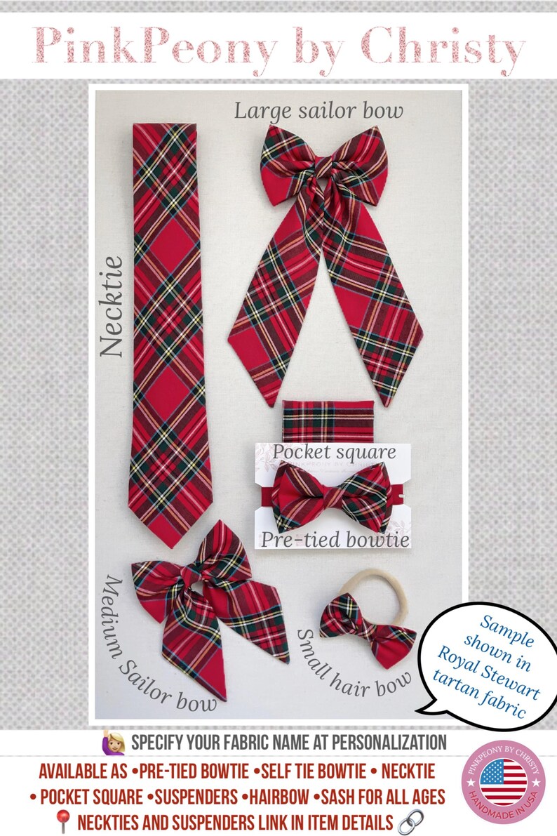 Seersucker Bow Tie: Plaid, Gingham, Rainbow - Ring Bearer, Groomsmen image 11