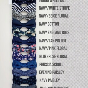 Navy polka dot bow tie-Navy mismatched bow ties-Groomsmen bow ties-navy wedding bow tie-wedding neckties-Navy floral bowtie-blue dog bow tie image 3