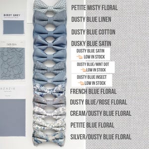 Dusty blue bow ties-Moody blue bow tie-light blue bowtie-French blue tie-Slate blue tie-Twilight bowtie-Groomsmen bowtie-dog bowtie