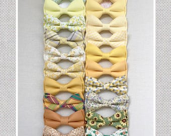 Yellow Bow Tie: Lemon sorbet bowtie-Canary bow tie- Sunflower bow tie-Yellow Gingham tie-Lemon sorbet Wedding Groomsmen bow tie- Mustard tie