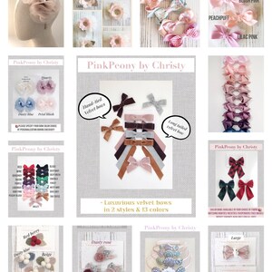 Dusty Rose Flower Hair Bow: Dainty Baby Hairbow image 10
