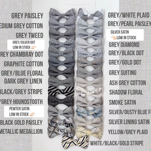 Modern light grey bowite-Daddy and son  -Ring bearer tie-Groomsmen bowties - gray bowtie-silver tie-mist bow tie-pet bow ties- fog bow tie