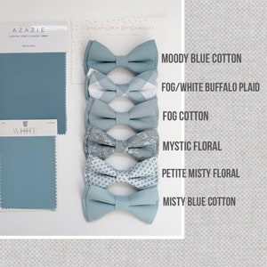 light blue bow tie-Ice blue bow tie-Moody blue bow tie-wedding tie-Daddy and son tie-ring bearer's bow tie-Groomsmen bowtie-dog bow tie image 2