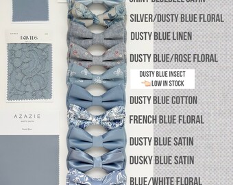 Dusty blue bow ties-Bluebell wedding tie- light blue bowtie-Daddy and son-ring bearer bowties-Groomsmen bowtie-dog bowtie-wedding face masks