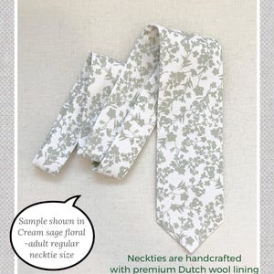 Cream Sage floral ties-Grooms necktie-Groomsmen tie-custom tie- choose your fabric necktie-Wedding ties- custom neckties-Sage floral tie