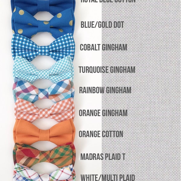 Blue/orange bow tie -cobalt blue ties-orange plaid bow tie-cinnamon tie-groomsmen bow tie-royal blue bow tie -dog bow tie -wedding ties