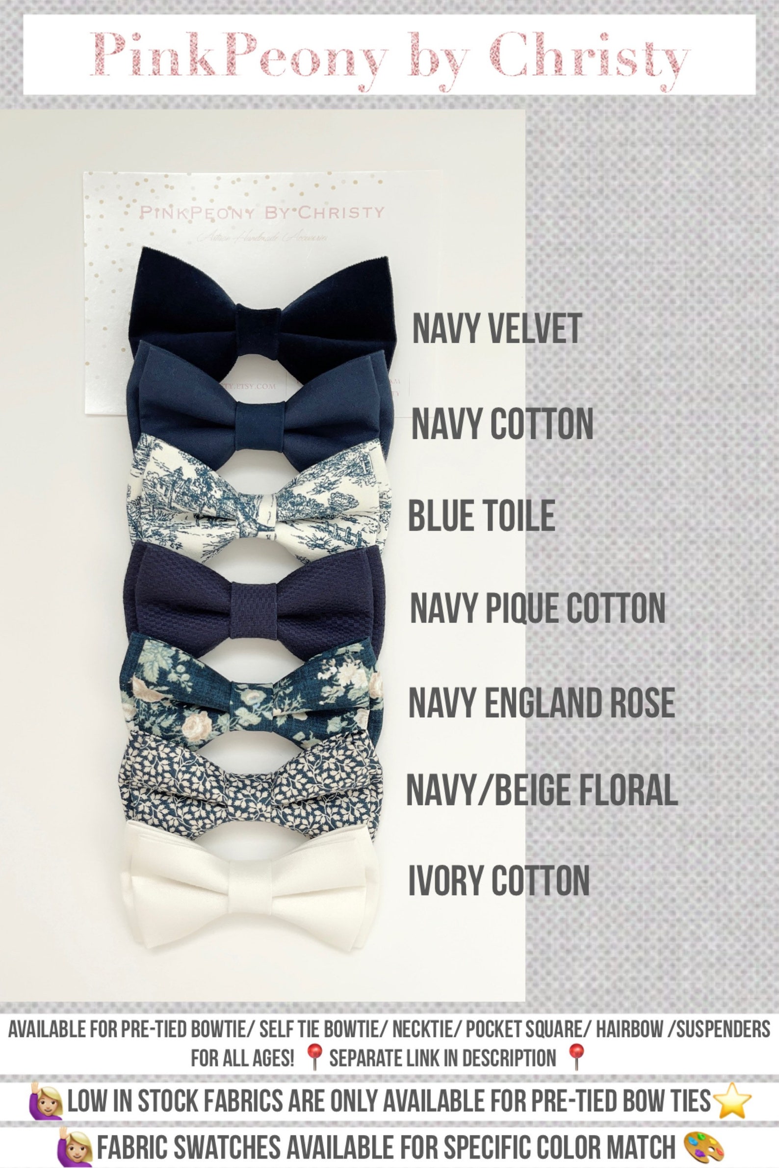 Navy Polka Dot Bow Tie-navy Mismatched Bow Ties-groomsmen Bow - Etsy