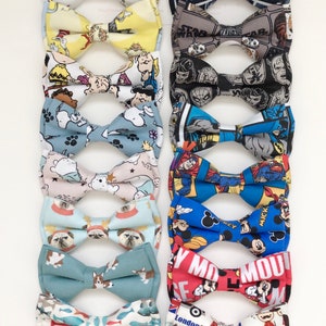 Superhero bow tie-Star Wars bowtie-superman bow tie-Winnie the pooh bow tie-Corgi bow tie-Snoopy bow tie-pug bow tie-dog bowtie-dr seuss