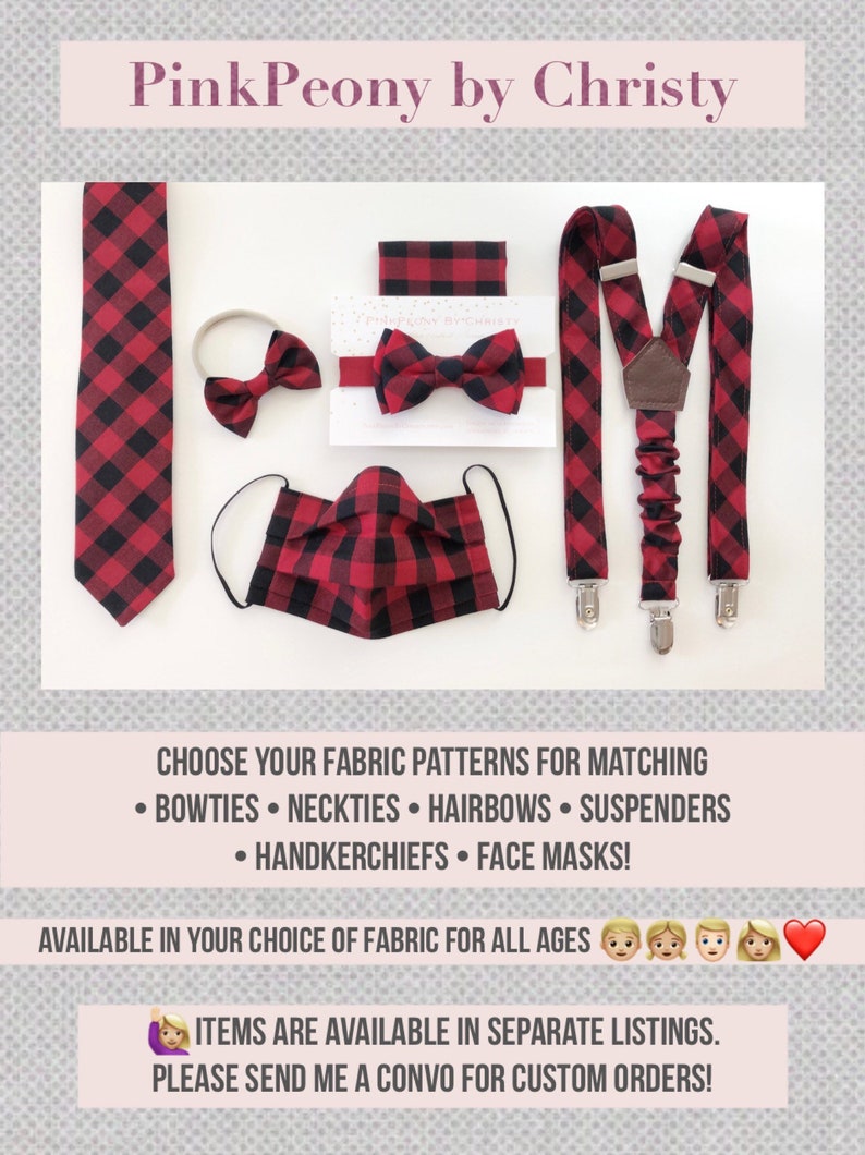 Grey buffalo plaid bowtie wedding bowties Daddy and son Dog bowtie groomsmen bowtie RIng bearer bowtie grey bowtie-Grey plaid bowtie