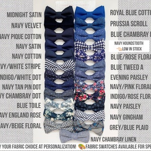 Navy bowtie -blue bow ties-Dusty blue bow tie- Grooms bowtie -Groomsmen bowtie -Ring bearer bowtie -Daddy and son -wedding bow ties