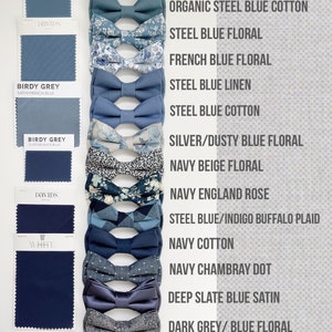 Navy polka dot bow tie-Navy mismatched bow ties-Groomsmen bow ties-navy wedding bow tie-wedding neckties-Navy floral bowtie-blue dog bow tie zdjęcie 4