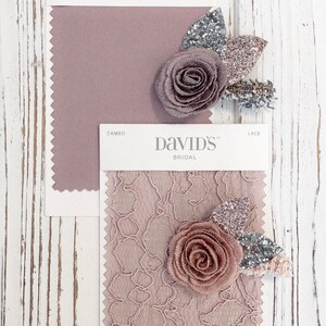 Dusty Rose Flower Hair Bow: Dainty Baby Hairbow image 4