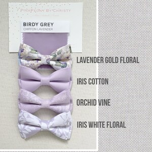 Iris bowtie-lavender bowite-wisteria bowtie-plum tie-Orchid bow tie-bouquet bow tie-Wedding bowites-Daddy and son-Groomsmen tie