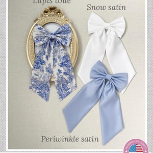 Long Hair bow- Large Bows- Sailor hairbow-Custom hairbow- Flowergirl bow- long sailor bow-hairbow and bowtie set-wedding hair bow-Custom bow