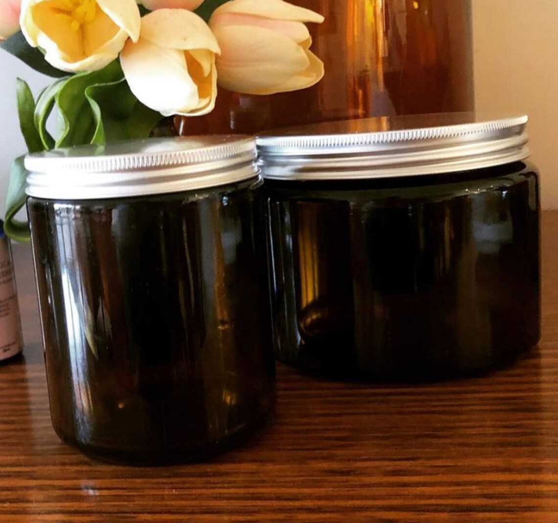 250ml Amber Glass Jar DIY Jar Candle Jar FREE delivery Etsy